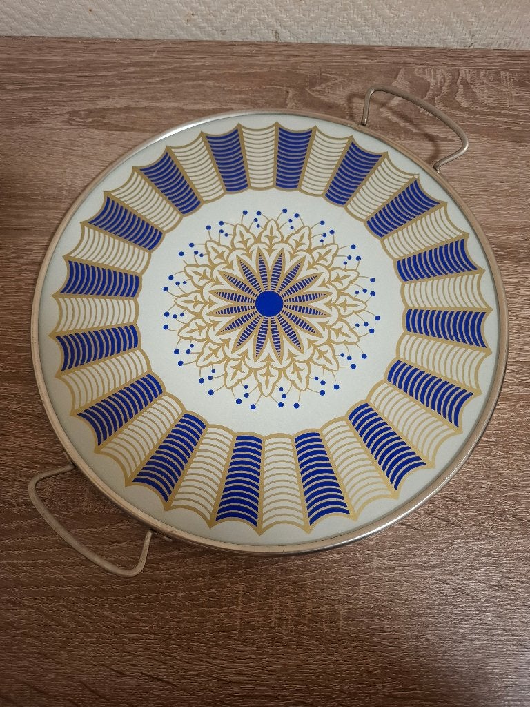 Vintage art deco taartplateau, Ophalen of Verzenden