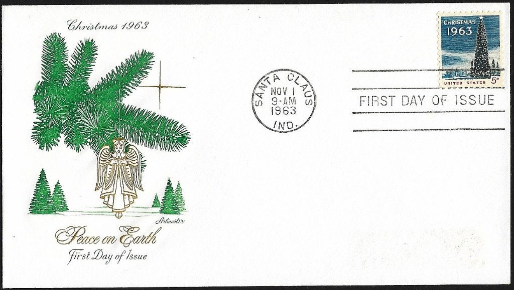 1963 - USA - FDC Kerstmis [Y&T 755] + SANTA CLAUS, Verzenden, Postfris, Noord-Amerika