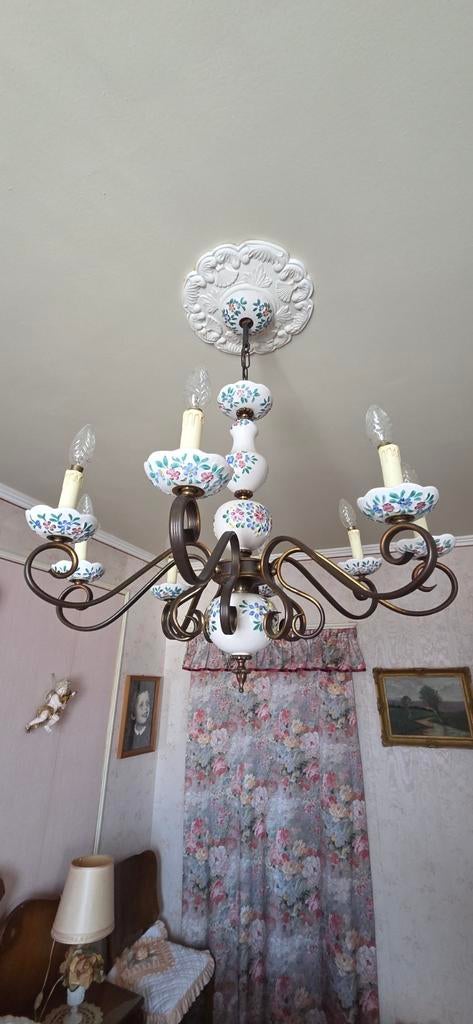Porseleinen kroonluchter, Huis en Inrichting, Lampen | Kroonluchters, Ophalen