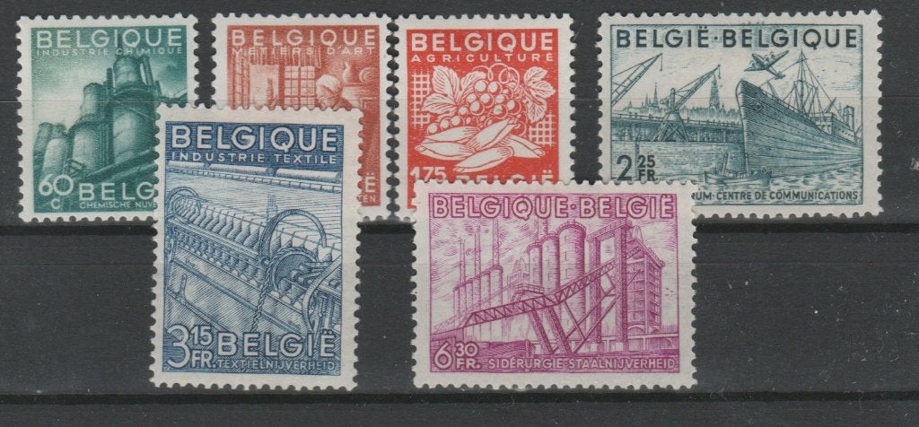 Belge 1948 - n 761 - 766 *, Envoi, Trace d'autocollant