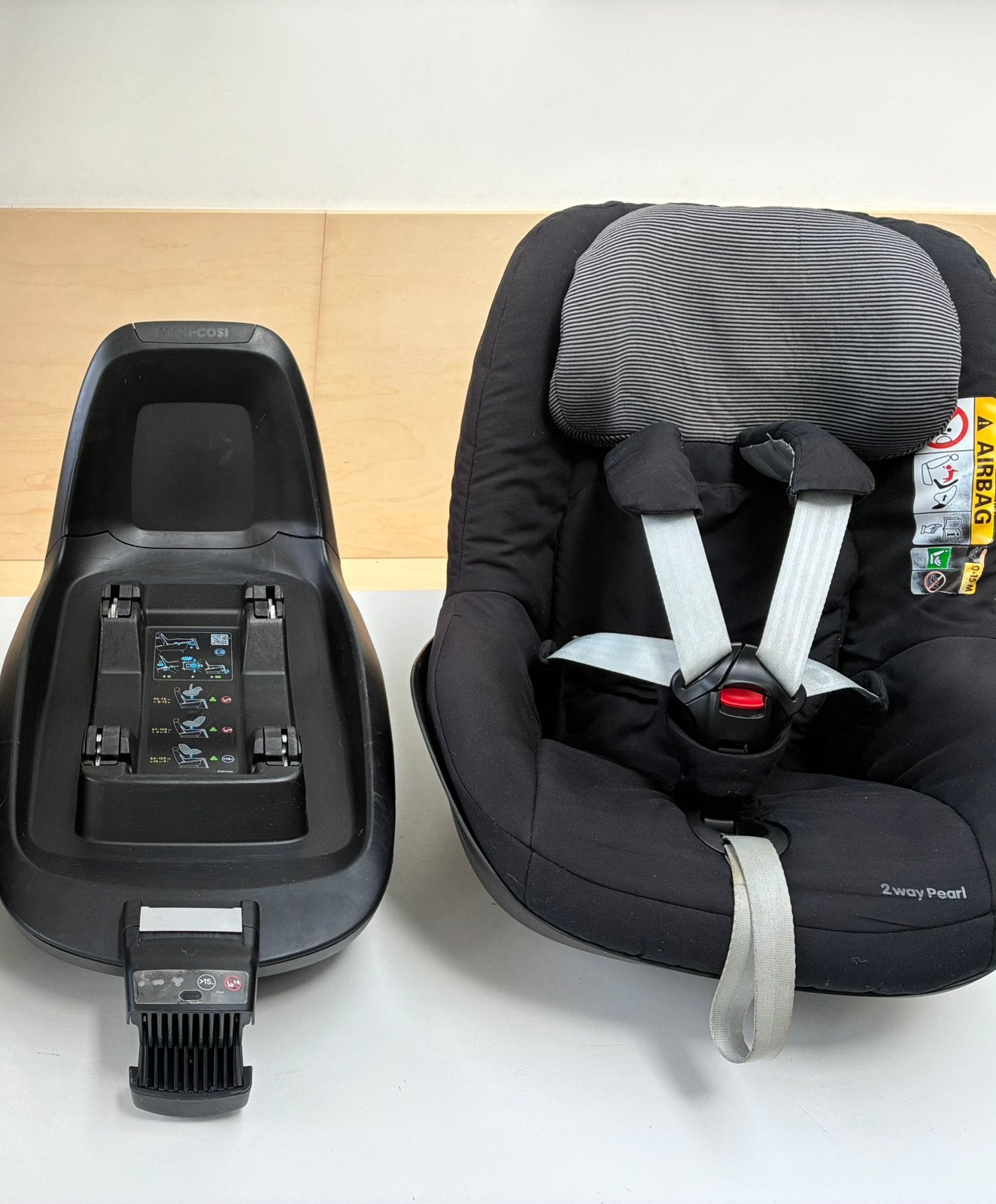 Maxi cosi 2way Pearl + 2way Fix, Kinderen en Baby's, Autostoeltjes, Ophalen, Gebruikt, 9 t/m 18 kg, Slaapstand