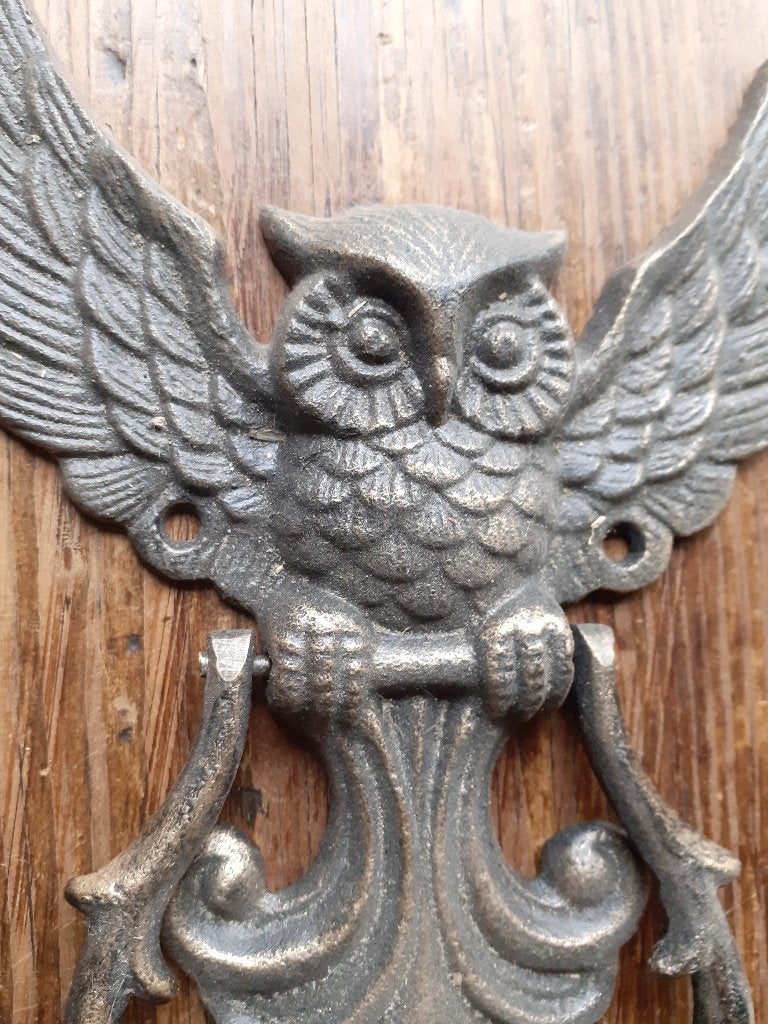 HEURTOIR ,FRAPPE PORTE EN FONTE PATINEE (le hibou), Enlèvement ou Envoi, Neuf, Objet de décoration