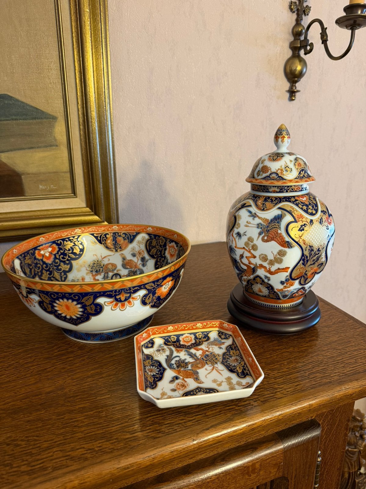 Vintage Kaiser Porselein Imari- Stijl Set, Antiek en Kunst, Antiek | Porselein, Ophalen of Verzenden