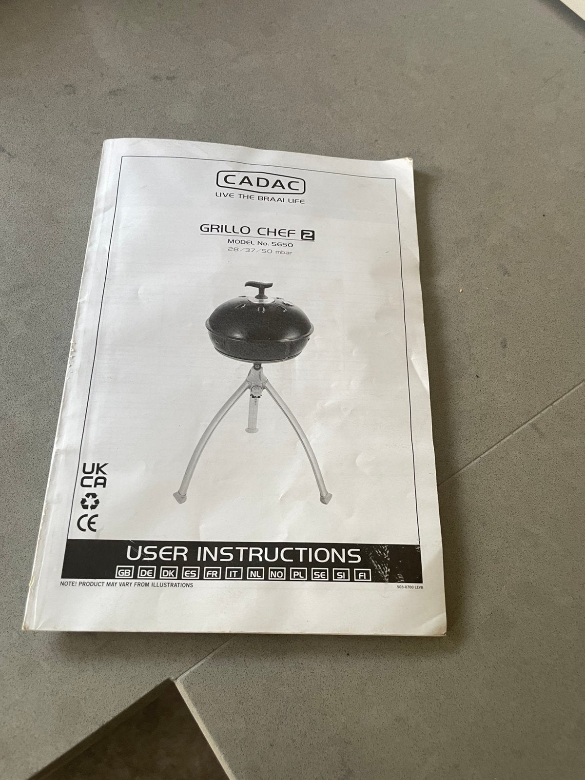 Cadac bbq op gas, Ophalen, Gebruikt