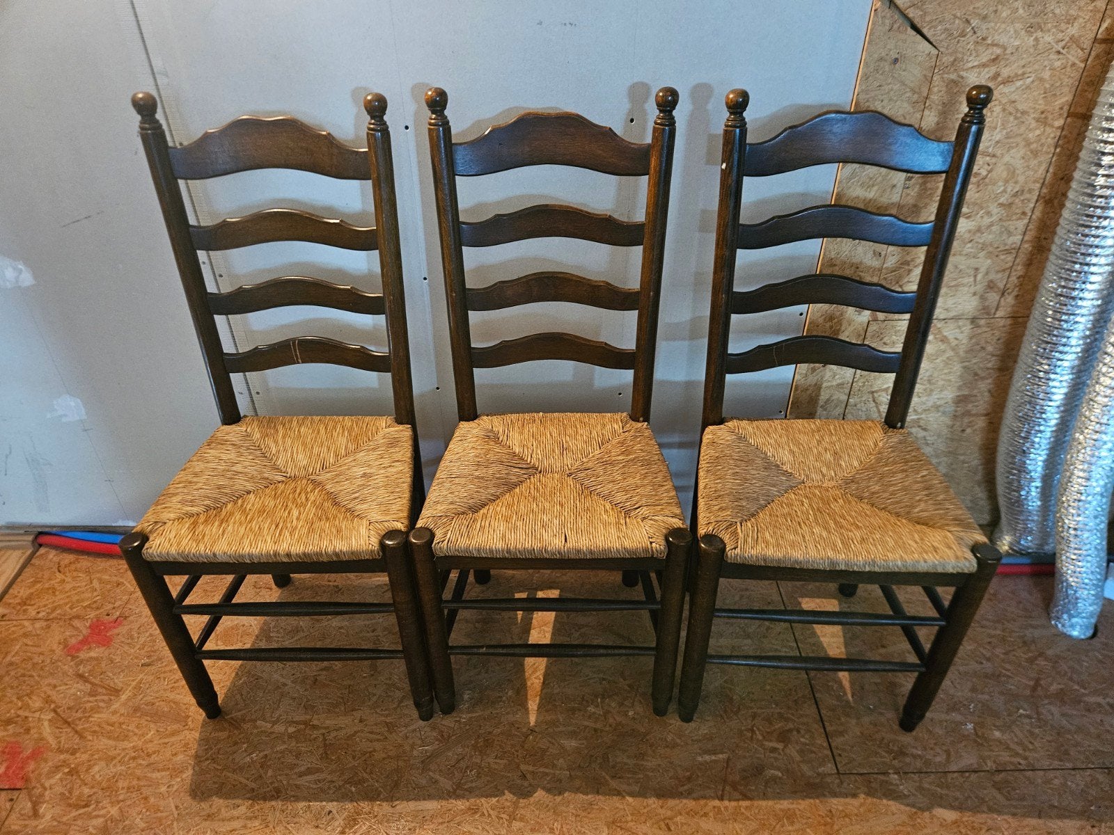 Set houten stoelen - lot van 6 stuks, Huis en Inrichting, Ophalen, Gebruikt, Hout