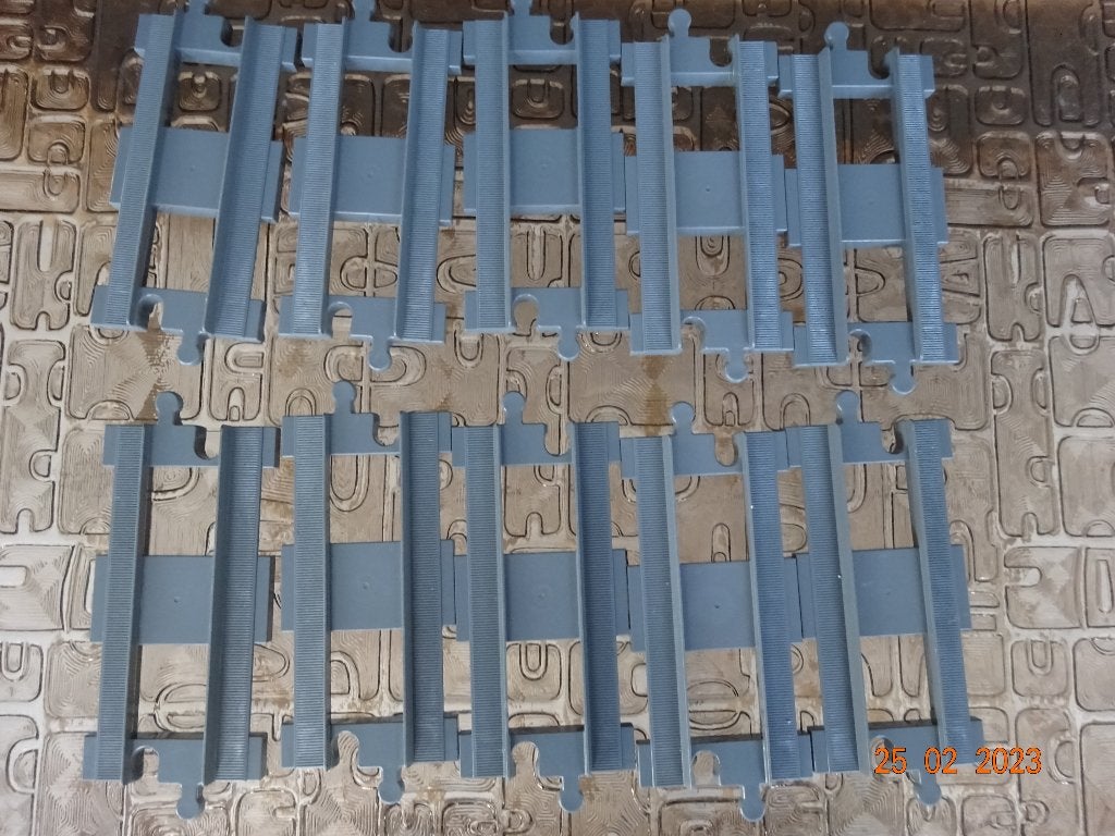 Duplo, set van 10 rechte rails voor trein op batterijen, Enlèvement ou Envoi, Plusieurs sets, Duplo