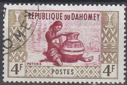Dahomey - Pottenbakkerij - 1961, Ophalen of Verzenden, Gestempeld