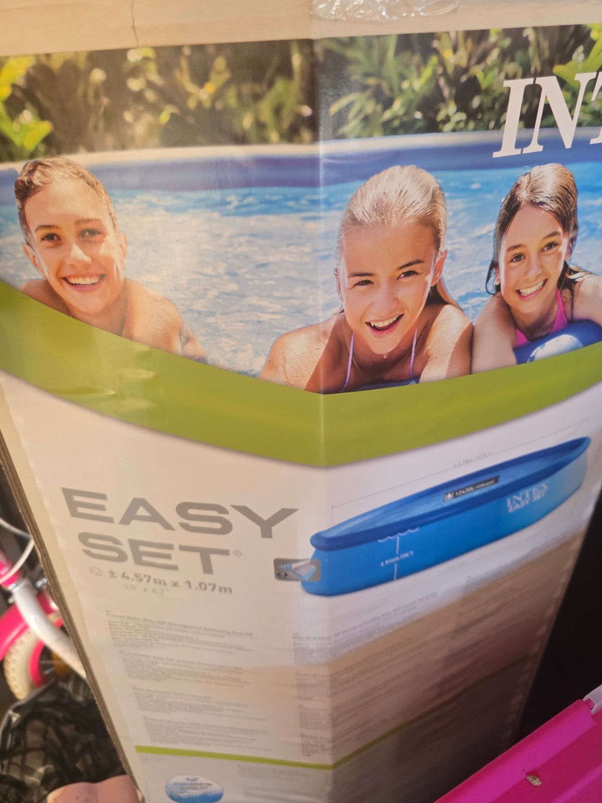 Intex easy set 4m57  , 1 m diep, Tuin en Terras, Ophalen, Opblaaszwembad, 80 tot 120 cm, Rond