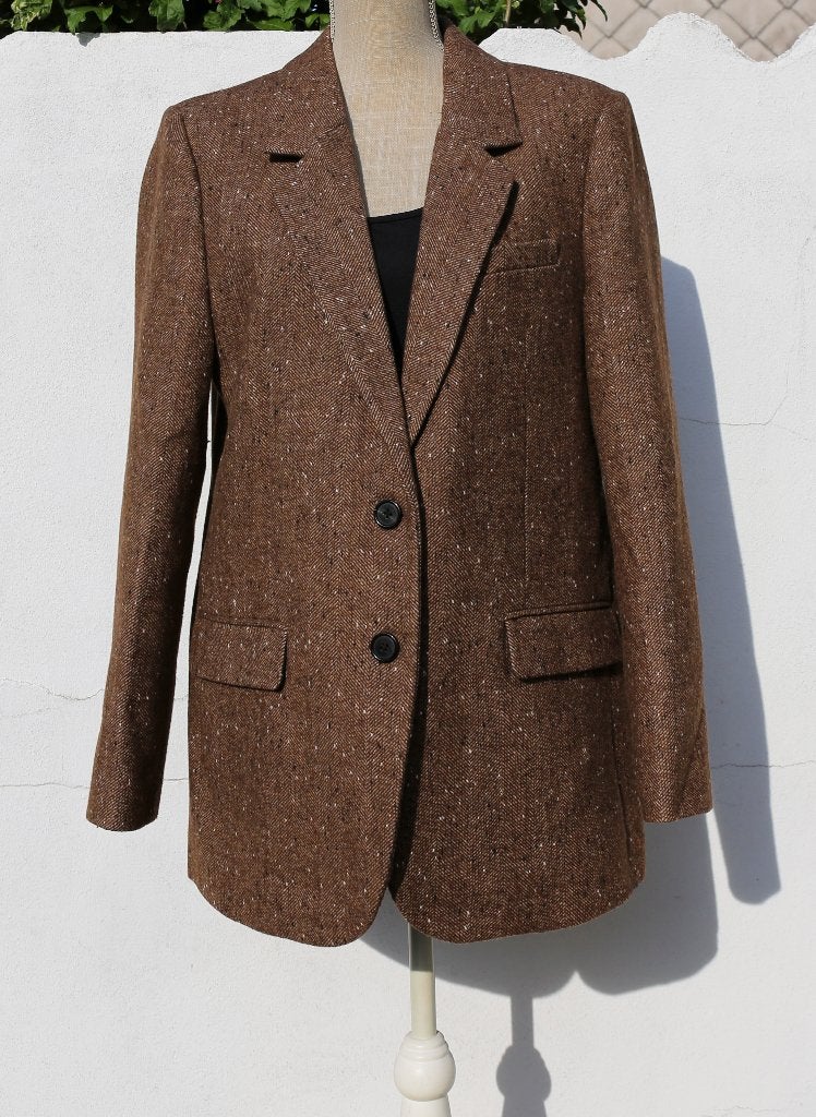 Prachtige wollen blazer - Zara Wool Collection - Maat L, Maat 38/40 (M), Zara Wool Collection, Bruin, Nieuw