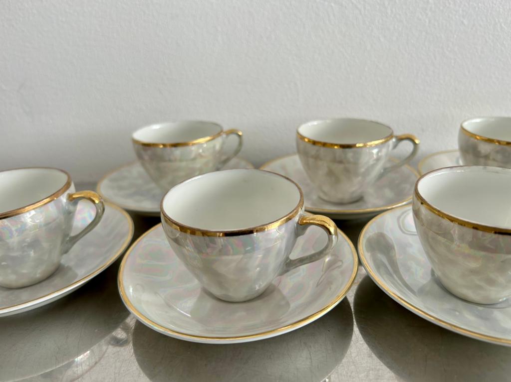 Parelmoer koffie servies, Ophalen of Verzenden