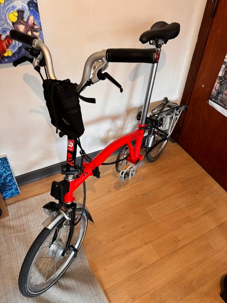 Brompton candy red 3 ans, Enlèvement, Comme neuf, Vitesses