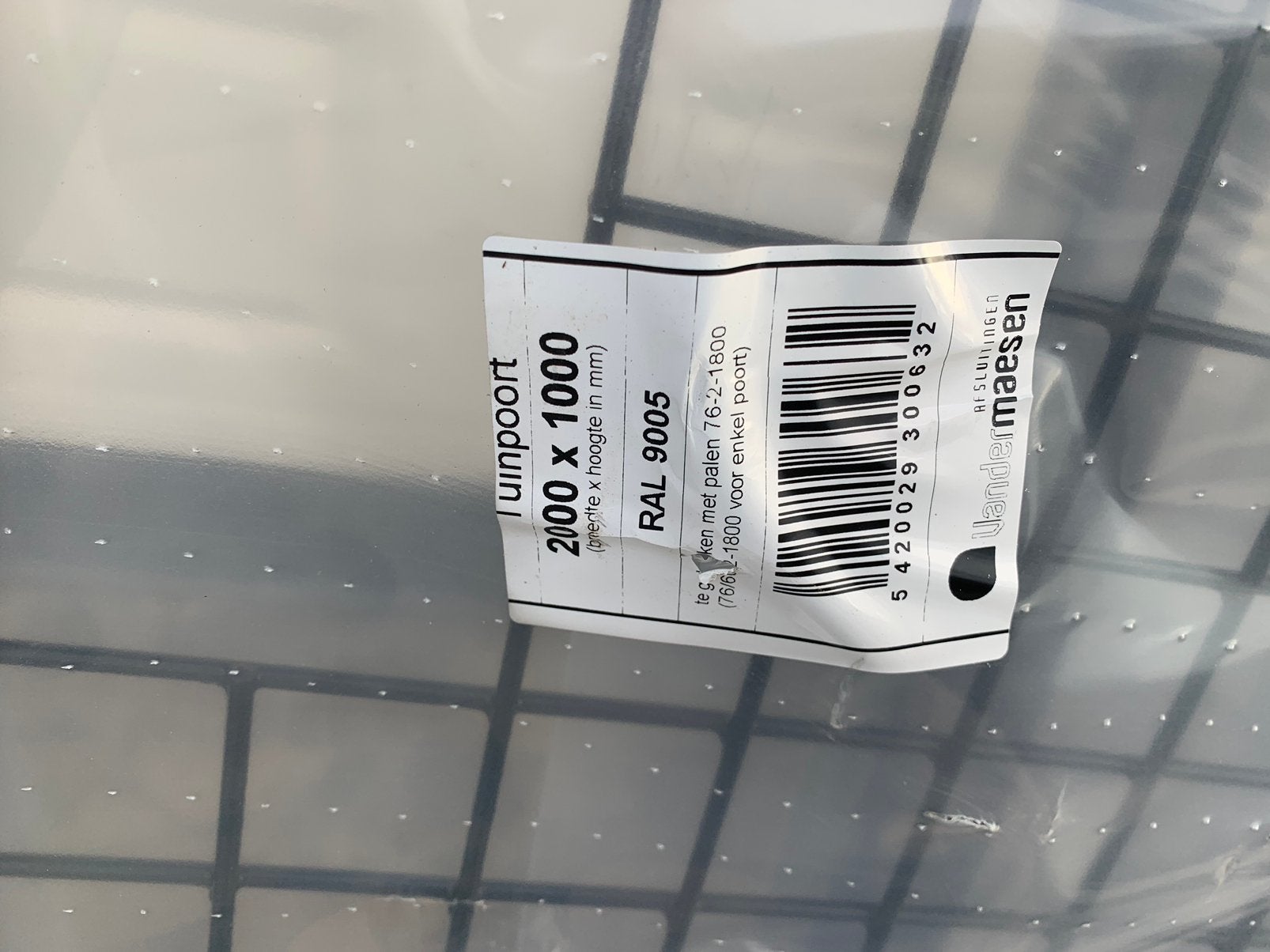 Nieuwe tuinpoort 4 meter l 1 m h zwart, Tuin en Terras, Ophalen, Zo goed als nieuw