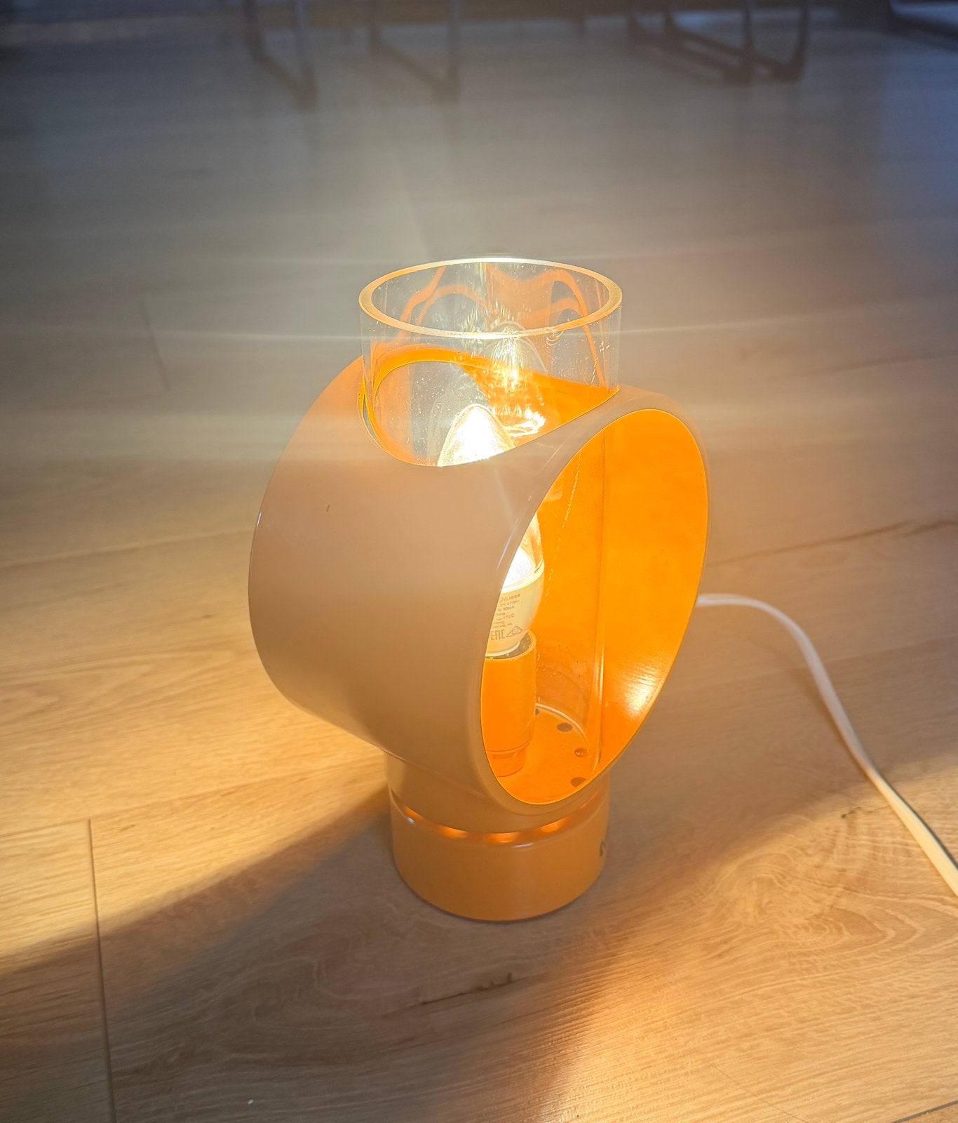 Retro oranje lamp, Oranje, Ophalen, Gebruikt