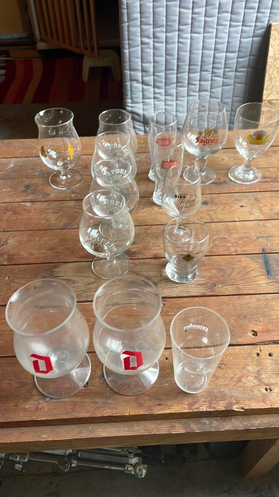 Verschillende bierglazen, Verzamelen, Ophalen, Zo goed als nieuw