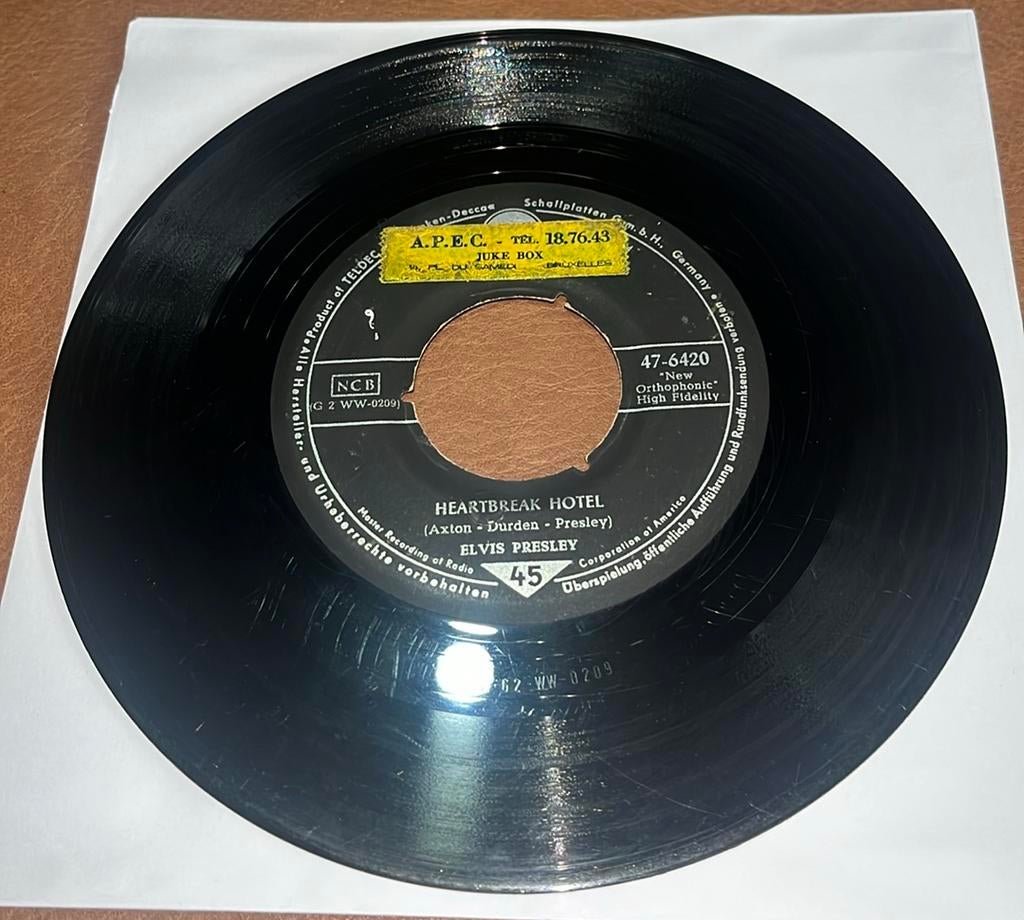 Elvis Presley - Heartbreak Hotel - 7” vinyl single - DE, Ophalen of Verzenden, Gebruikt