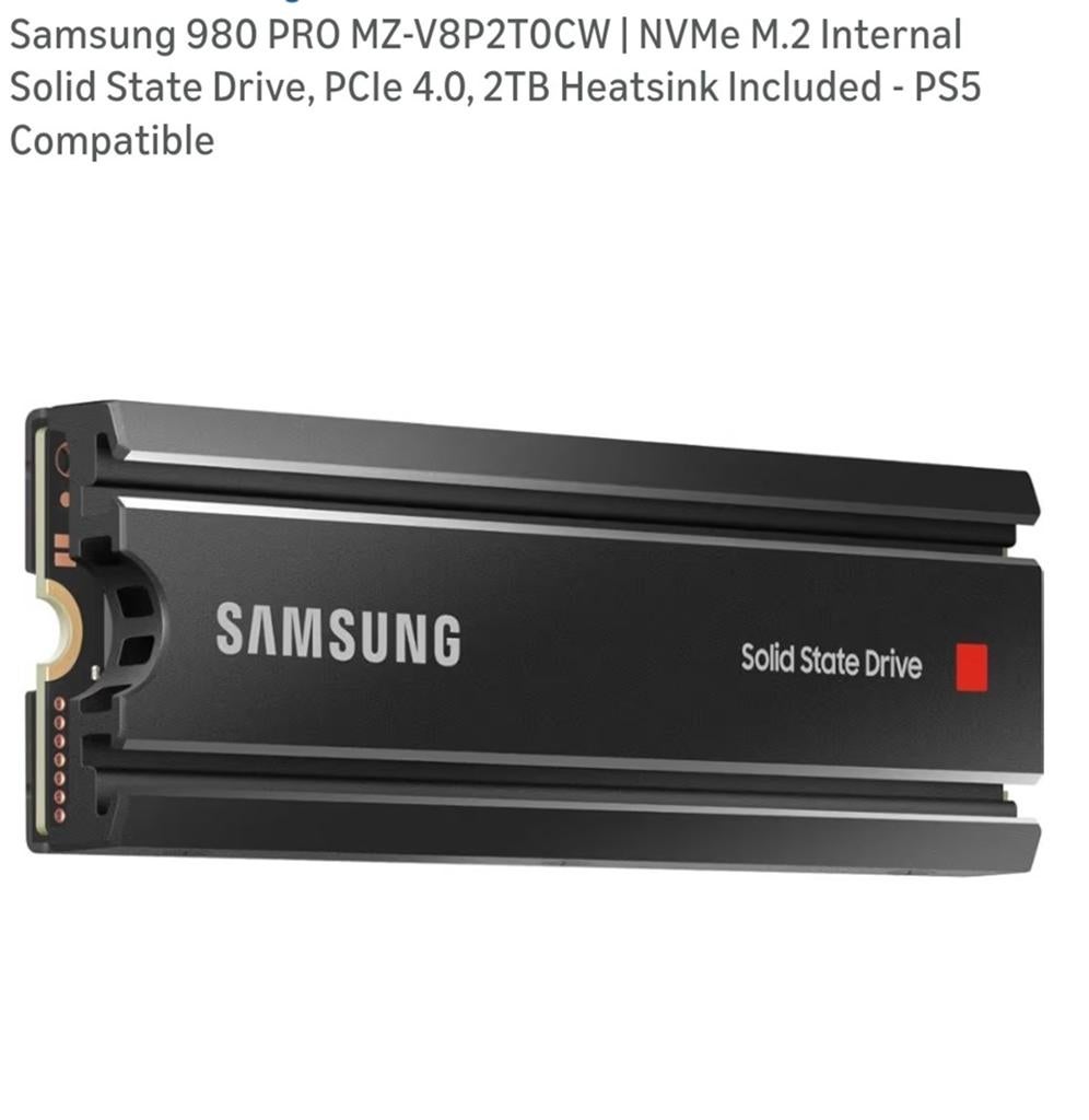 SSD Samsung 980 pro evo de 2 To avec dissipateur thermique p, Enlèvement ou Envoi