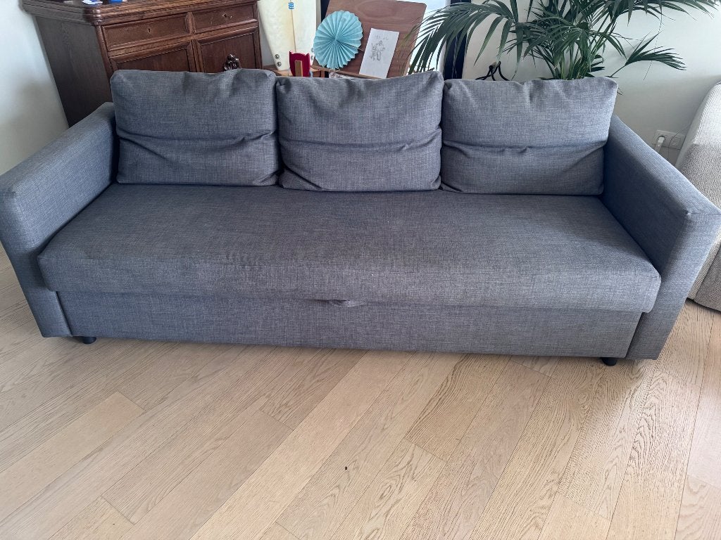 Sofabed (Ikea), Ophalen, Tweepersoons, Grijs, 220 cm