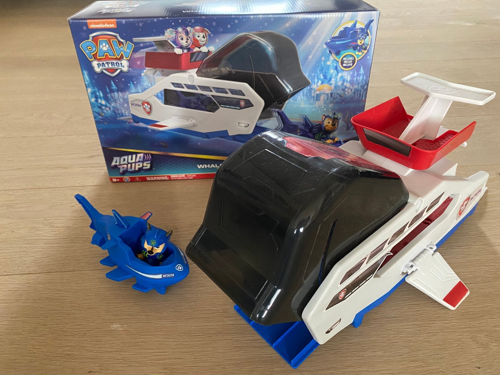 Paw patrol aqua pups whale patroller, Ophalen, Zo goed als nieuw