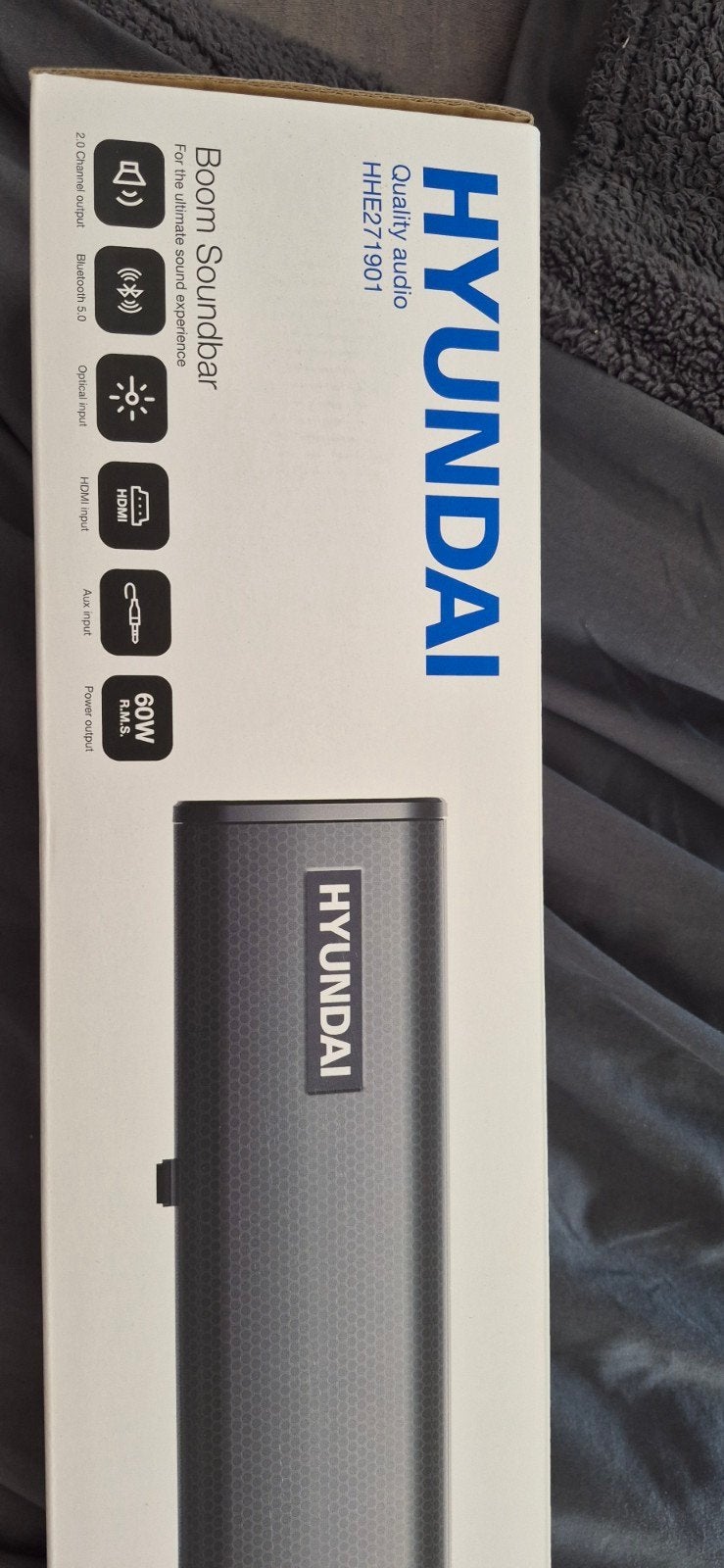 noir, 80 cm, 60 watts, Enlèvement, Bluetooth, Neuf