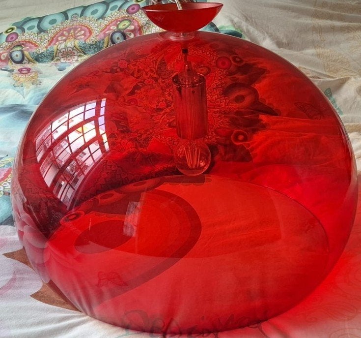 lampe Kartell suspendue rouge, Design, Comme neuf, Synthétique, Enlèvement