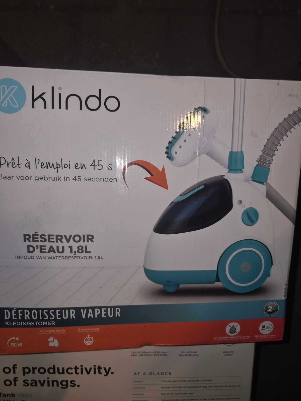 kledingstomer 1.8L 1500w als nieuw, Elektronische apparatuur, Stoomapparaten, Ophalen, Nieuw, Kledingstomer