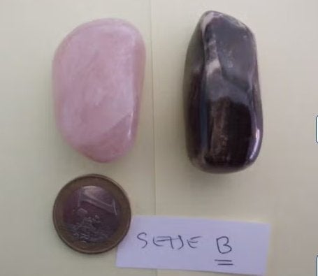 grote trommelstenen rozenkwarte & versteend hout, Ophalen of Verzenden