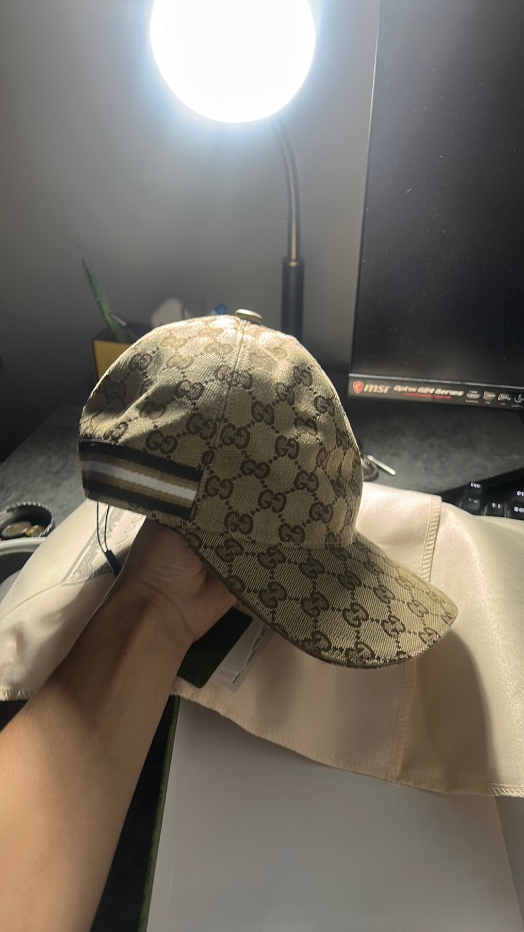 chapeau marron Gucci, Enlèvement ou Envoi, Comme neuf, Casquette