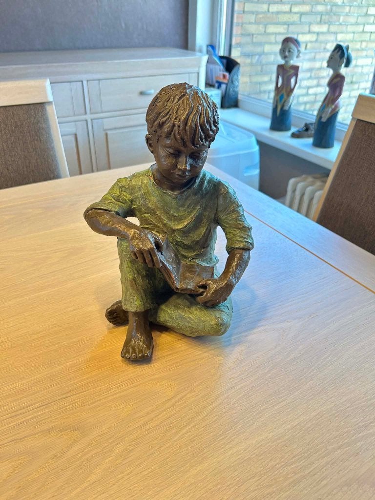 Bronzen beeld , kannen , koperen kan, Ophalen, Brons