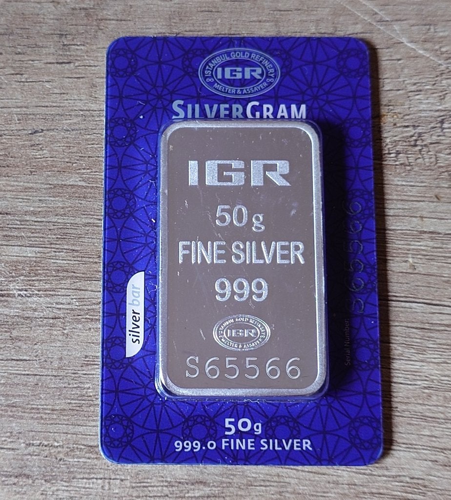 50 Gram IGR Zilverbaar, Verzenden, Zilver