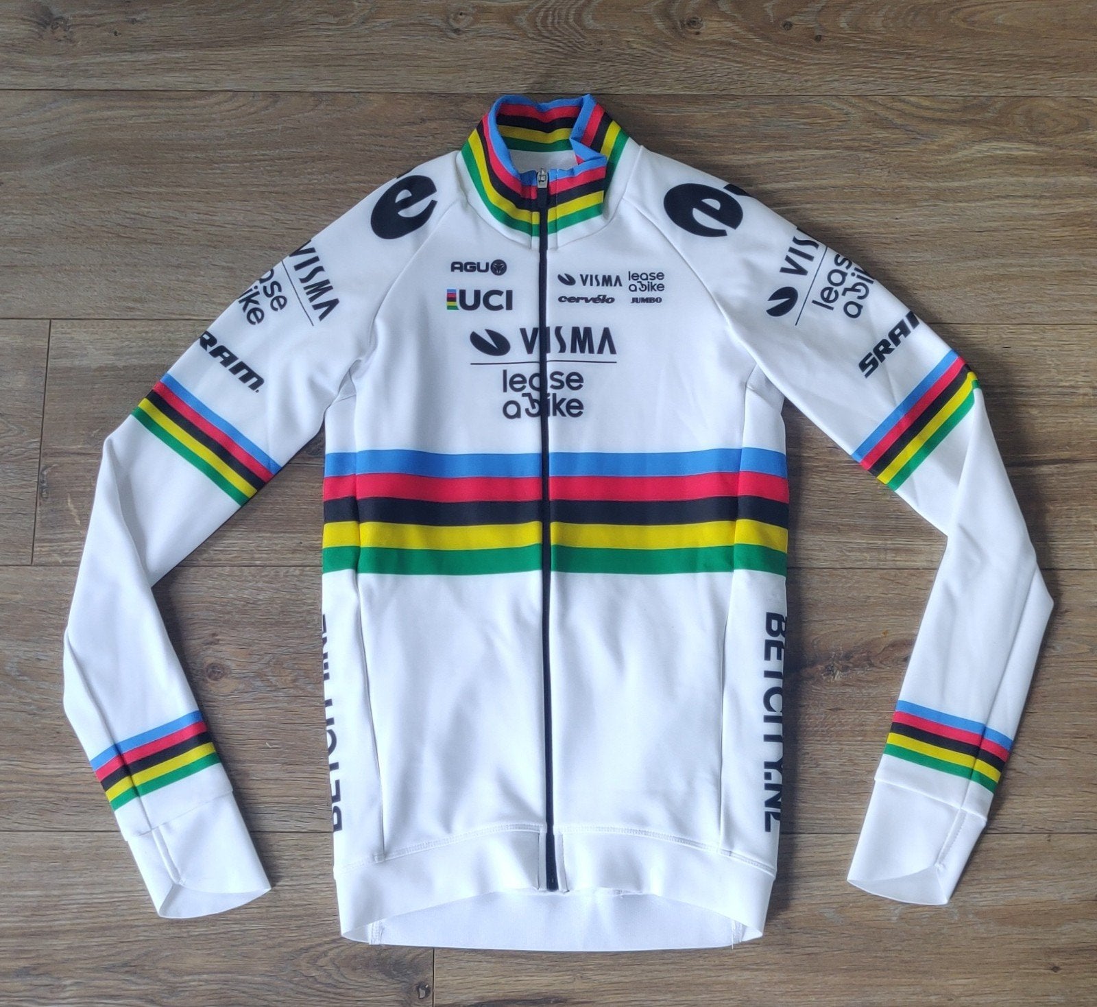Wielershirt regenboogtrui Fem van Empel, Ophalen of Verzenden, Zo goed als nieuw, Kleding