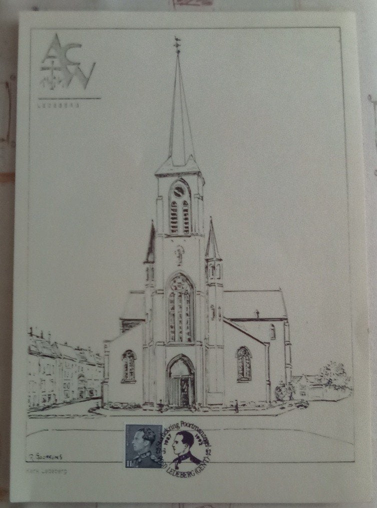 ACW Ledeberg 1992 kerk - R. Goossens, Postzegels en Munten, Verzenden, Gestempeld