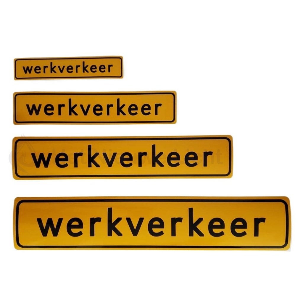 werkverkeer - autosticker - Reflecterend - maat M - 300x60mm, Autos : Divers, Tuning & Styling, Envoi