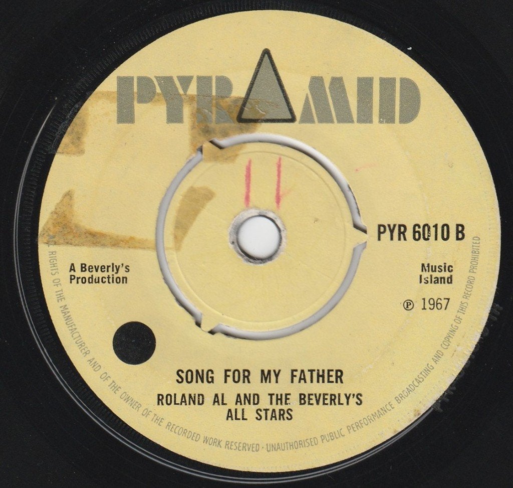 Rolando Al & The Beverly's All Stars / Song For My Father, Enlèvement ou Envoi, 7 inch, Utilisé, Housse de protection extérieure