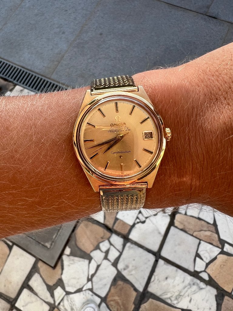 Omega Constellation 'Pie-Pan' - 18kt Goud, Ophalen, Polshorloge, Zo goed als nieuw, Goud