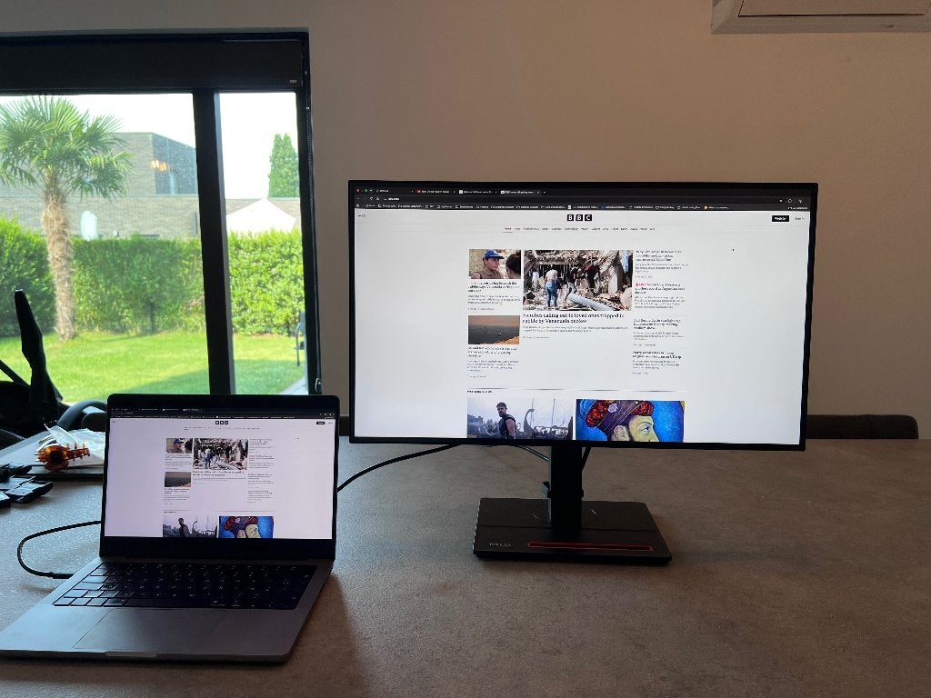 Lenovo ThinkVision, 27 inches, 2k resolution (2560x1440), Computers en Software, Monitoren, Ophalen, Quad HD (2K), Lenovo, Gebruikt
