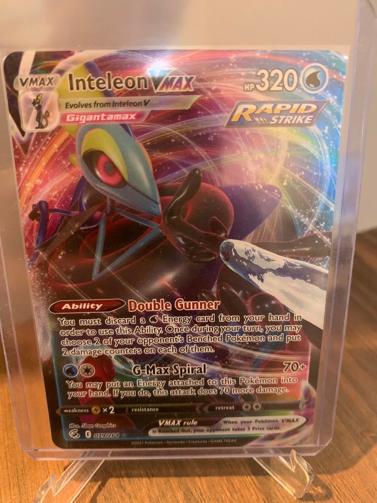 Pokemon inteleon vmax fusion strike, Ophalen of Verzenden, Zo goed als nieuw