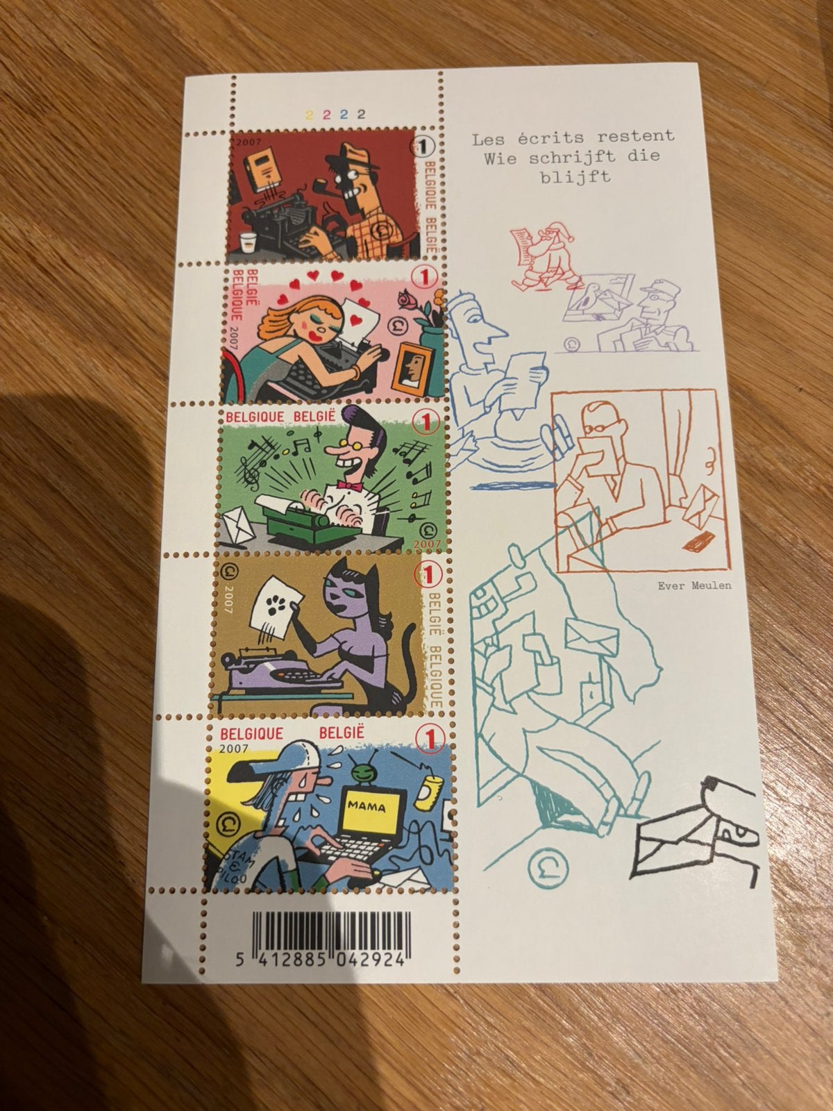 2007 wie schrijft die blijft blok 148, Enlèvement ou Envoi