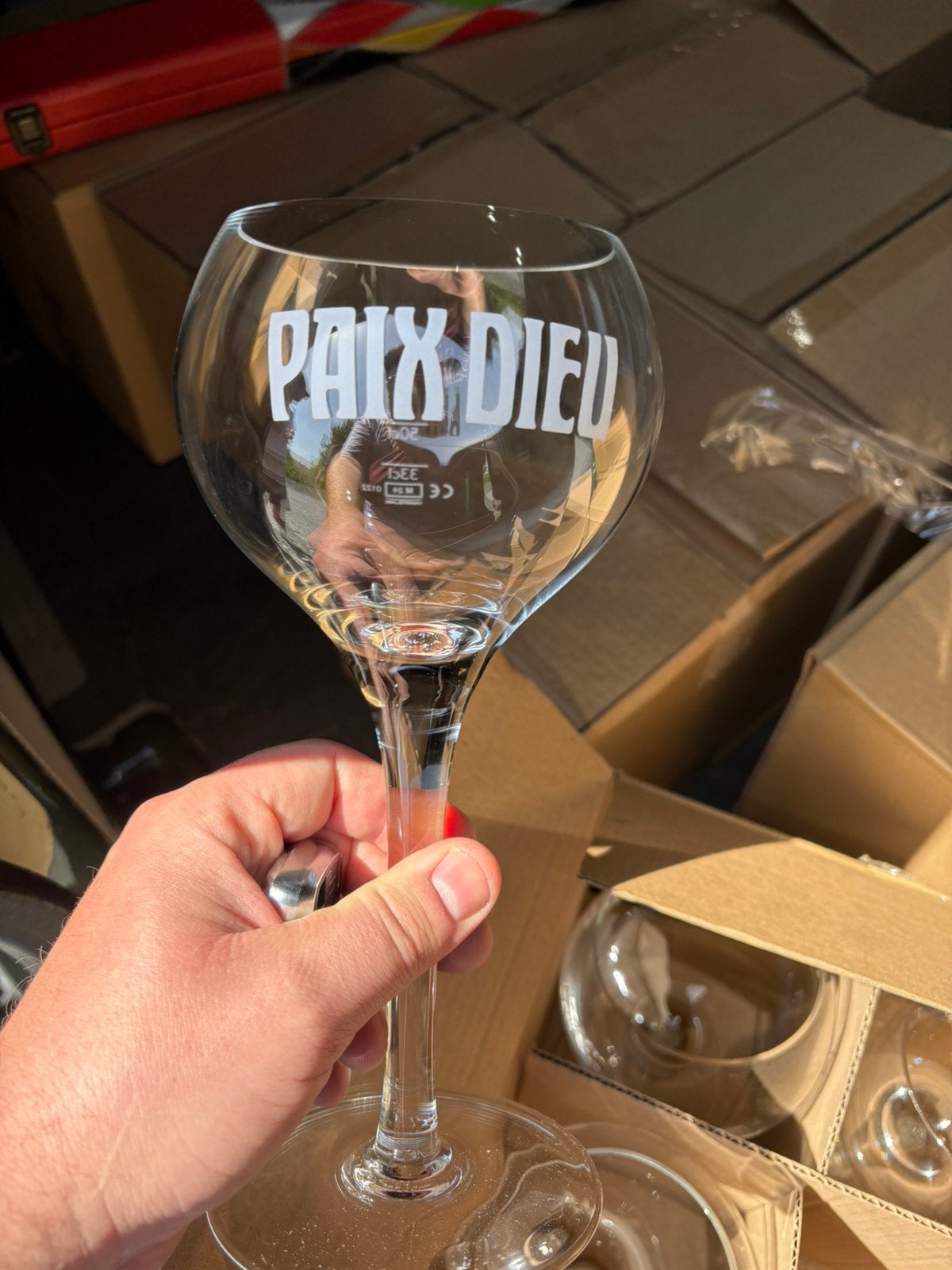 Verres 50cl paix dieu neufs, Ophalen of Verzenden, Zo goed als nieuw