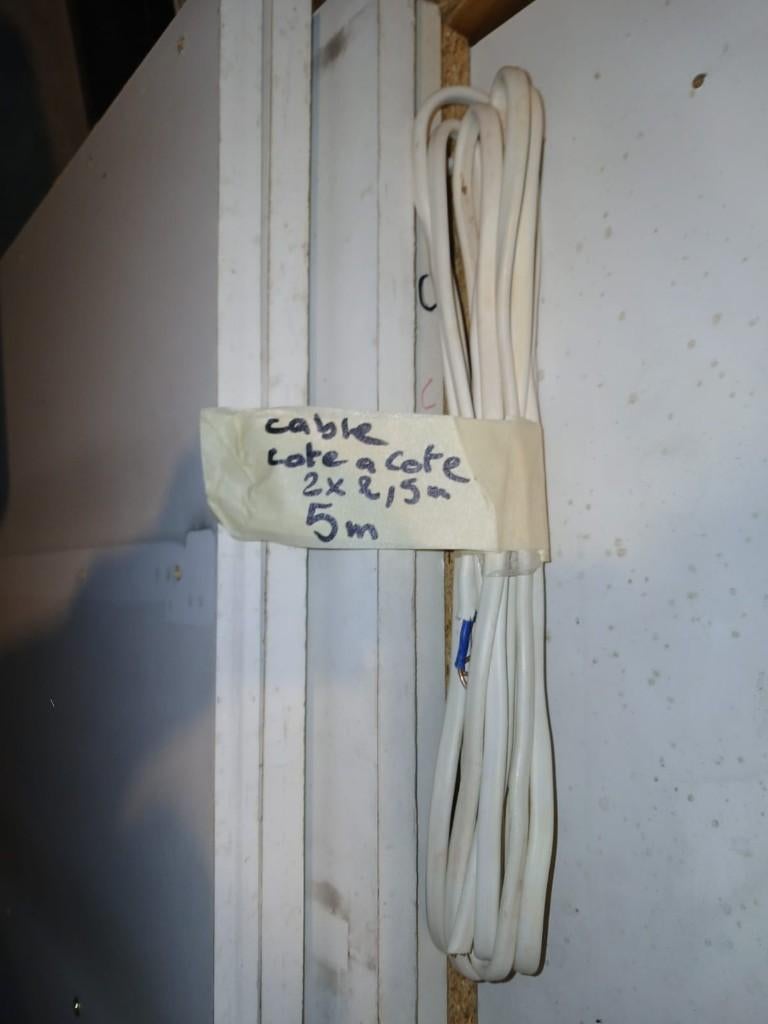 Cable cote à cote  2x2,5mm 5 m, Enlèvement ou Envoi, Neuf