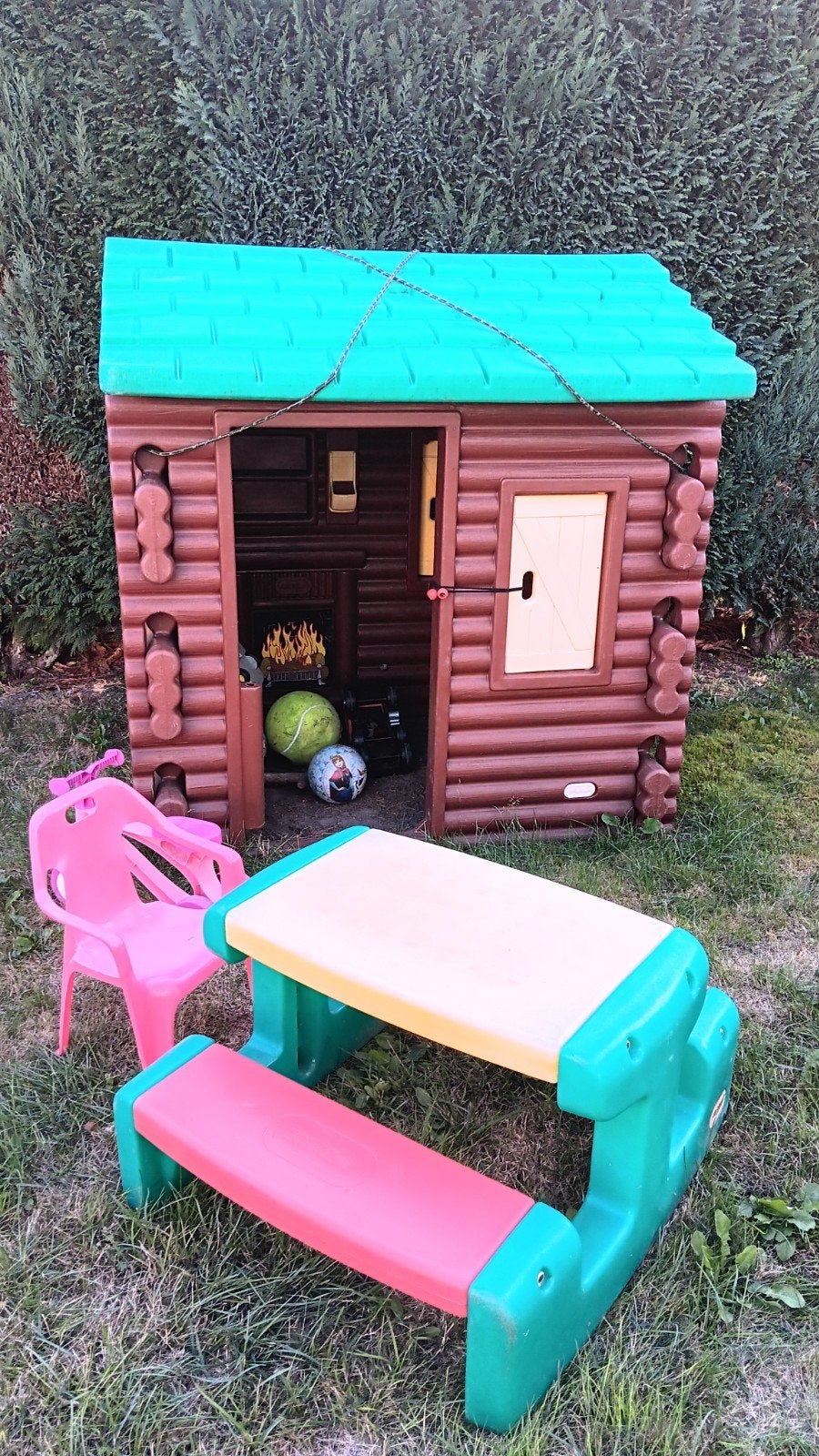kinder speelhuisje, Ophalen