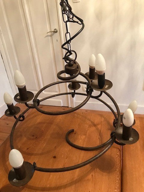 Mooie hanglamp, Huis en Inrichting, Ophalen, Gebruikt, E14 (klein), Landelijk industrieel
