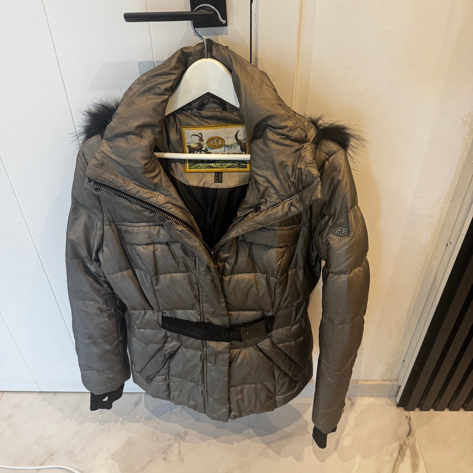 Goldberg ski jas zilvergrijs, Ophalen, Gedragen, Maat 38/40 (M), Grijs