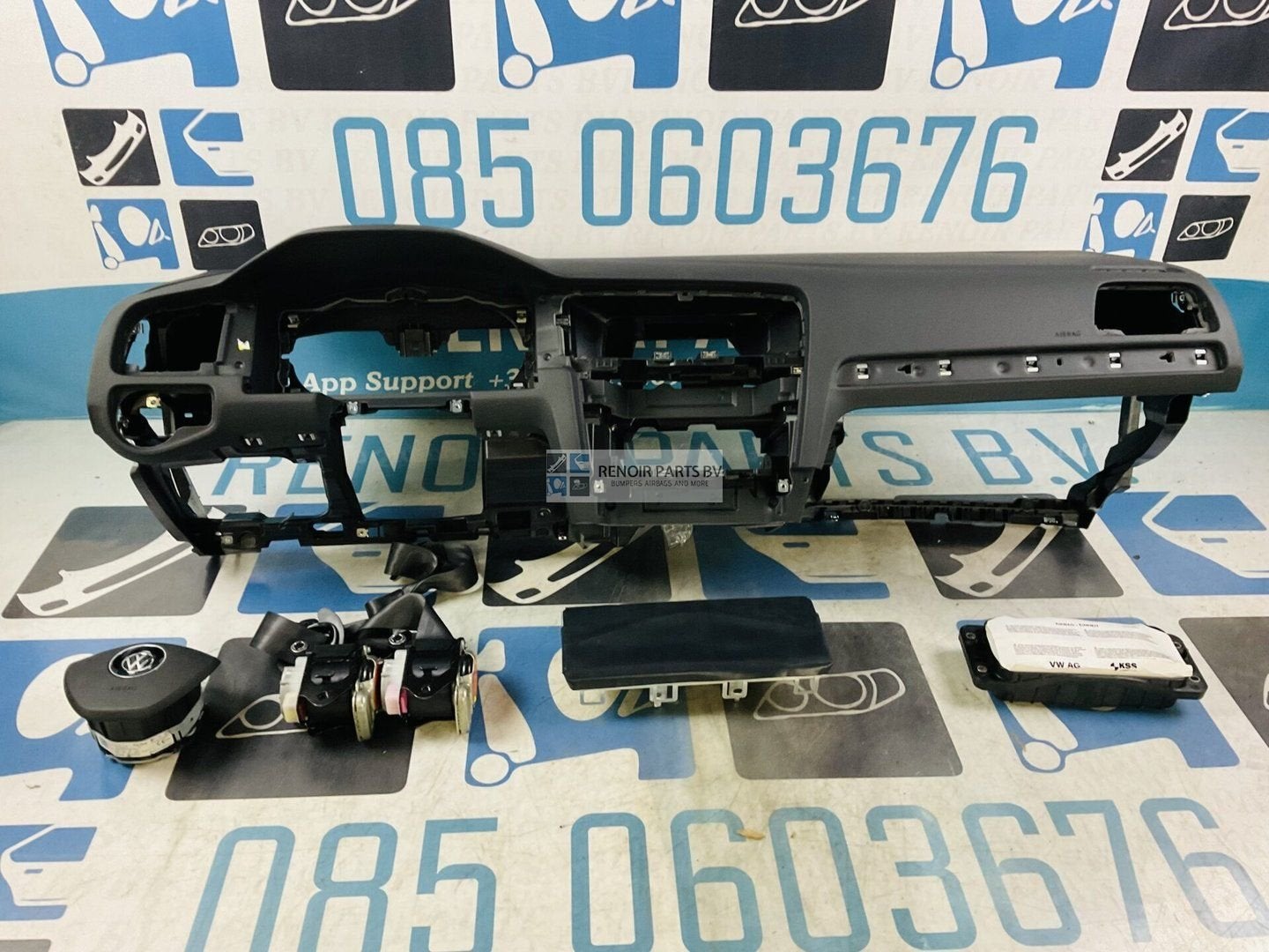 Airbagset Volkswagen Golf 7 Origineel Dashboard set, -, Utilisé, -, Enlèvement ou Envoi