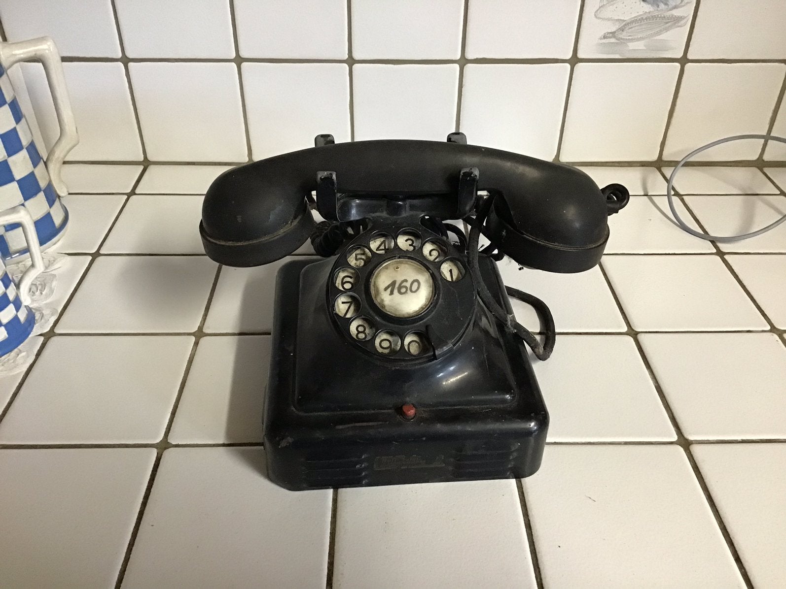 Oude Bell telefoon circa 1950, Telecommunicatie, Ophalen of Verzenden, Gebruikt, Bakeliet
