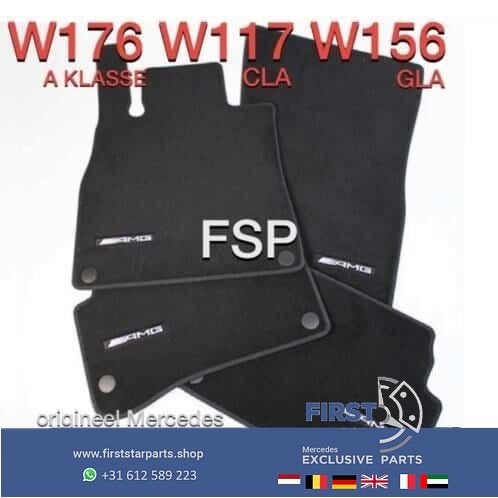 AMG vloermatten set 4 W176 A W246 B W117 CLA W156 GLA Klasse, Gebruikt, -, -, Ophalen of Verzenden