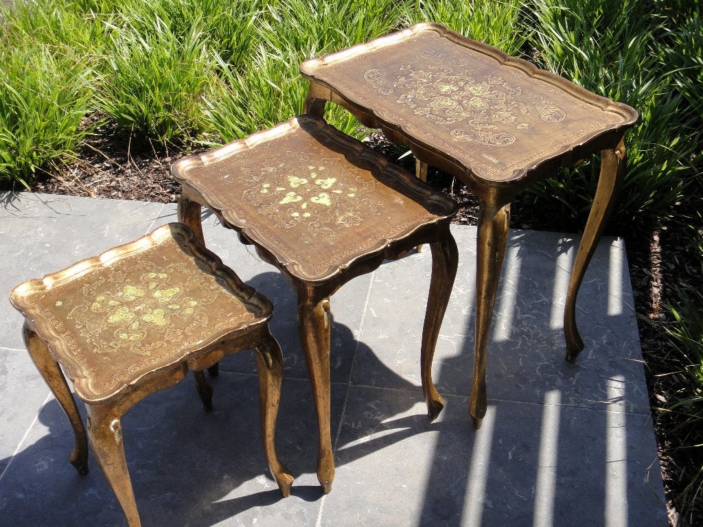 Florentijnse bijzet tafeltjes!, Antiek en Kunst, Ophalen