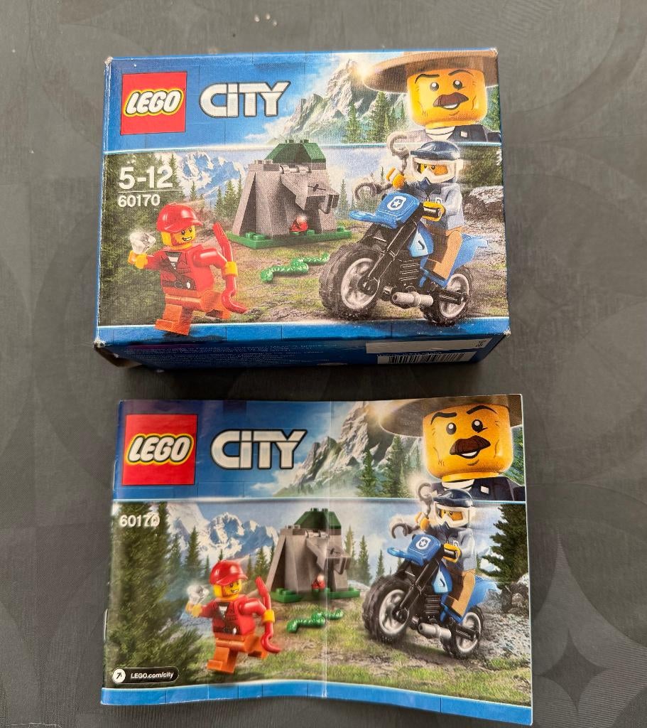 60170 LEGO City Mountain Police Off-Road Chase, Ophalen, City, Lego, Zo goed als nieuw