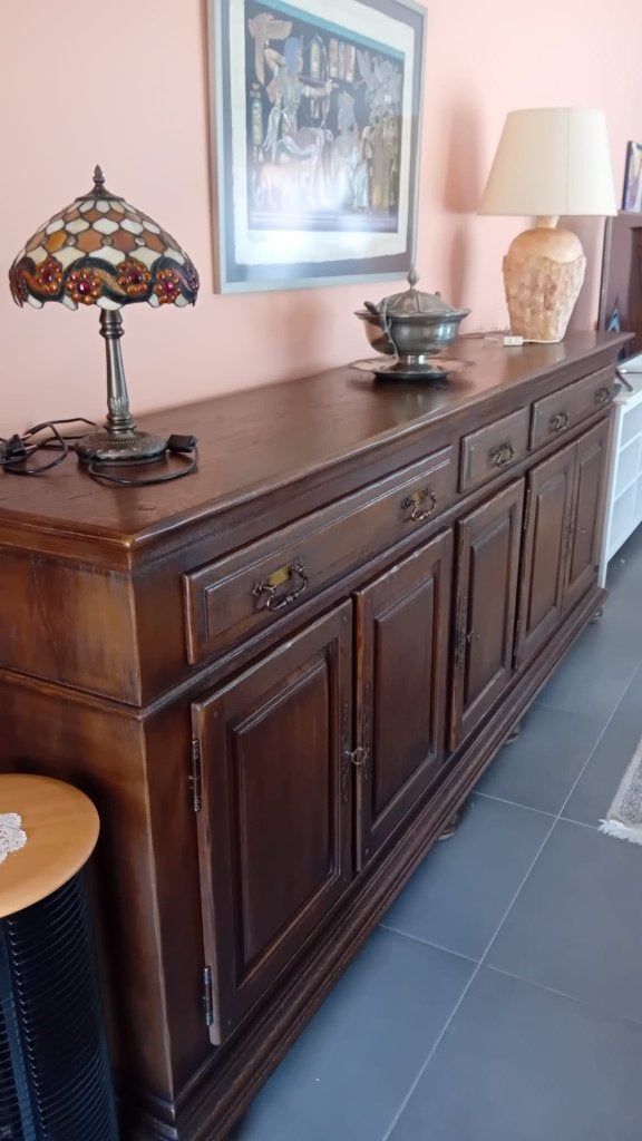 GRATIS ! Complete rustieke eetplaats in perfecte staat, Ophalen, Zo goed als nieuw, Rustiek, 6 tot 8 stoelen