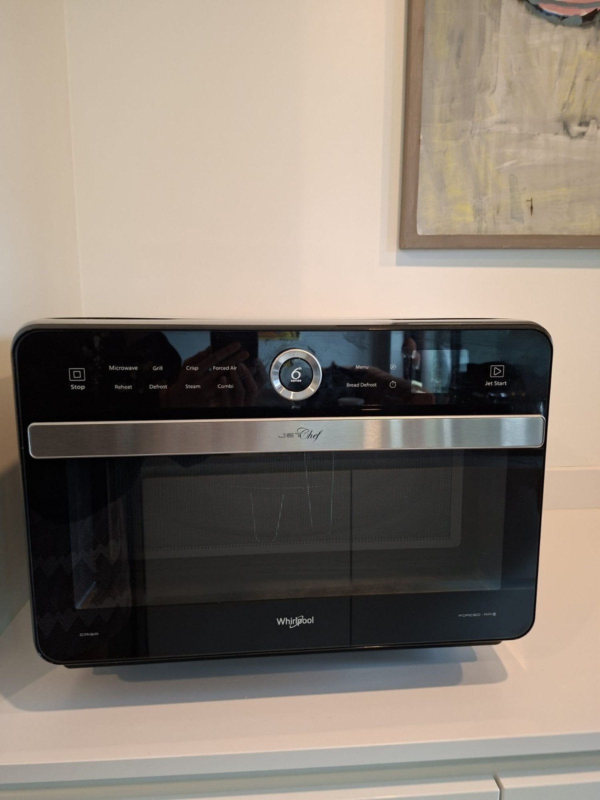 Whirlpool JT469BL combi microgolfoven in zeer goede staat, Elektronische apparatuur, Ophalen, Minder dan 45 cm, Whirlpool, Oven