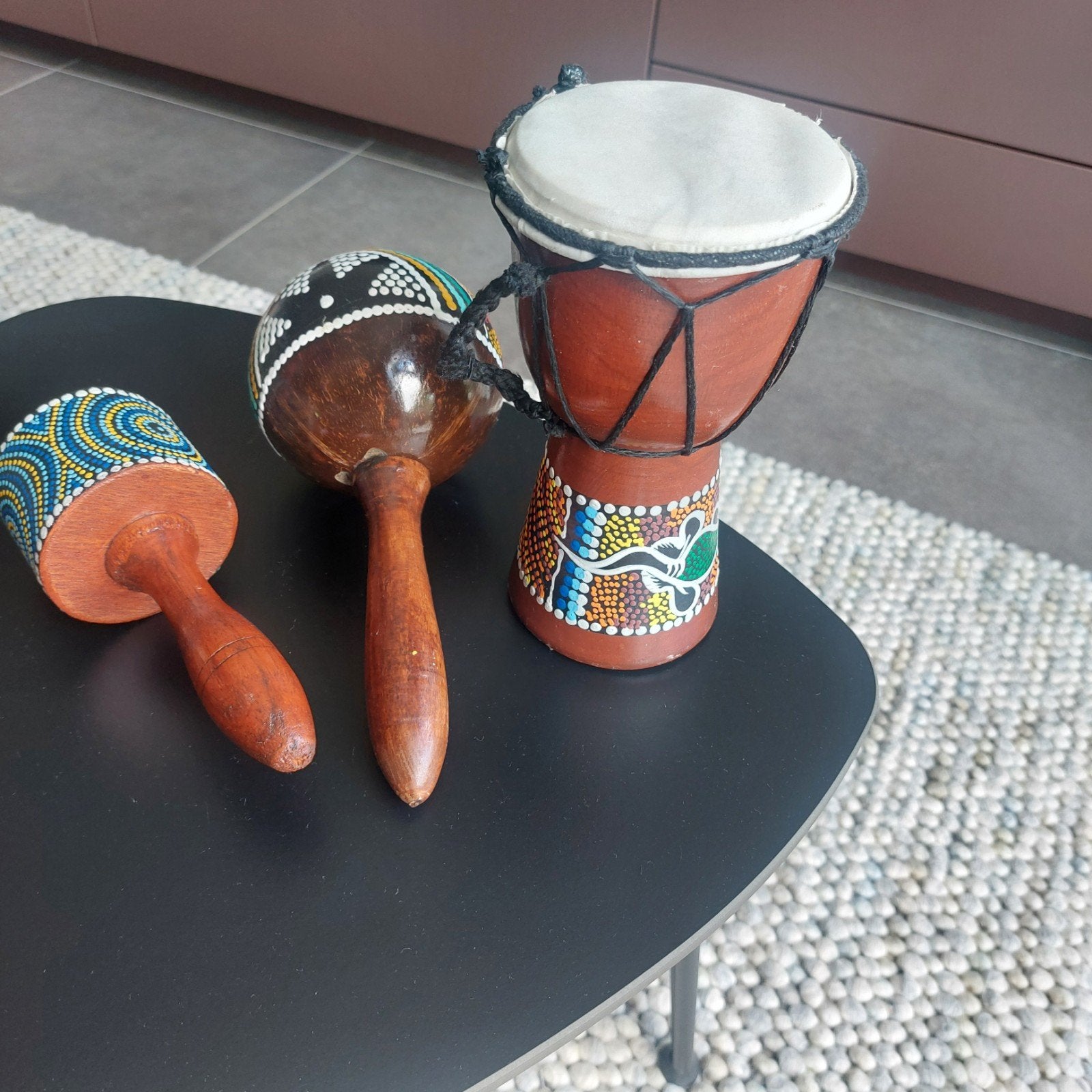 Percussie-instrumenten, Ophalen